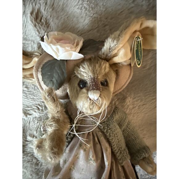 Adeline Rabbit The Bearington Collection Plush E/ Baby Rabbit 14" Retired NWT - Picture 6 of 7
